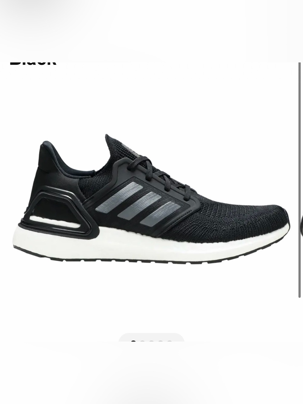 Women’s Adidas Ultra Boost Black Knit Running Sneaker